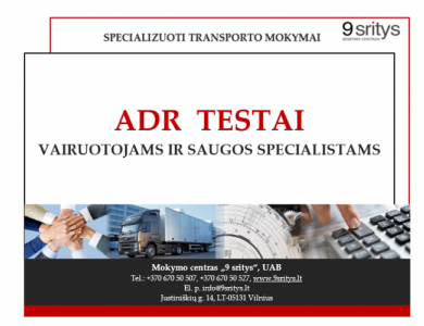 ADR KLAUSIMAI