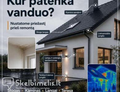 Bėga per stogą? Pratekėjimo diagnostika be ardy